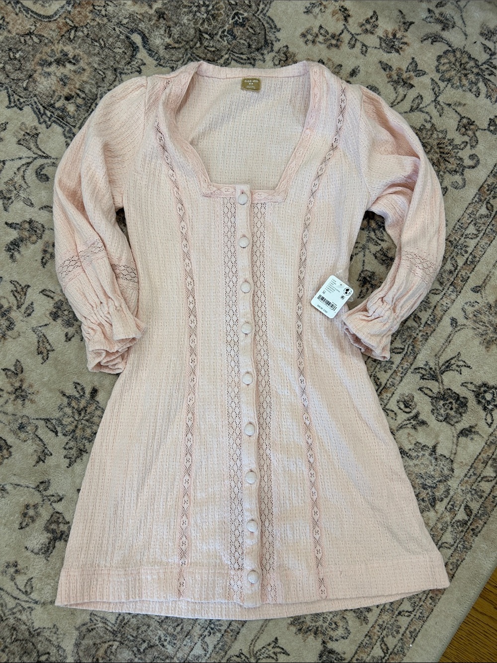 NWT! Free People Jules dress in ballet slipper pink